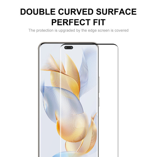 ENKAY HAT PRINCE 2PCS For Honor 90 Pro Tempered Glass Screen Protector 3D Curved Side Glue Full Cover Screen Film
