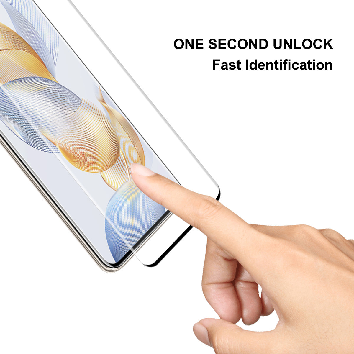 ENKAY HAT PRINCE 2PCS For Honor 90 Pro Tempered Glass Screen Protector 3D Curved Side Glue Full Cover Screen Film