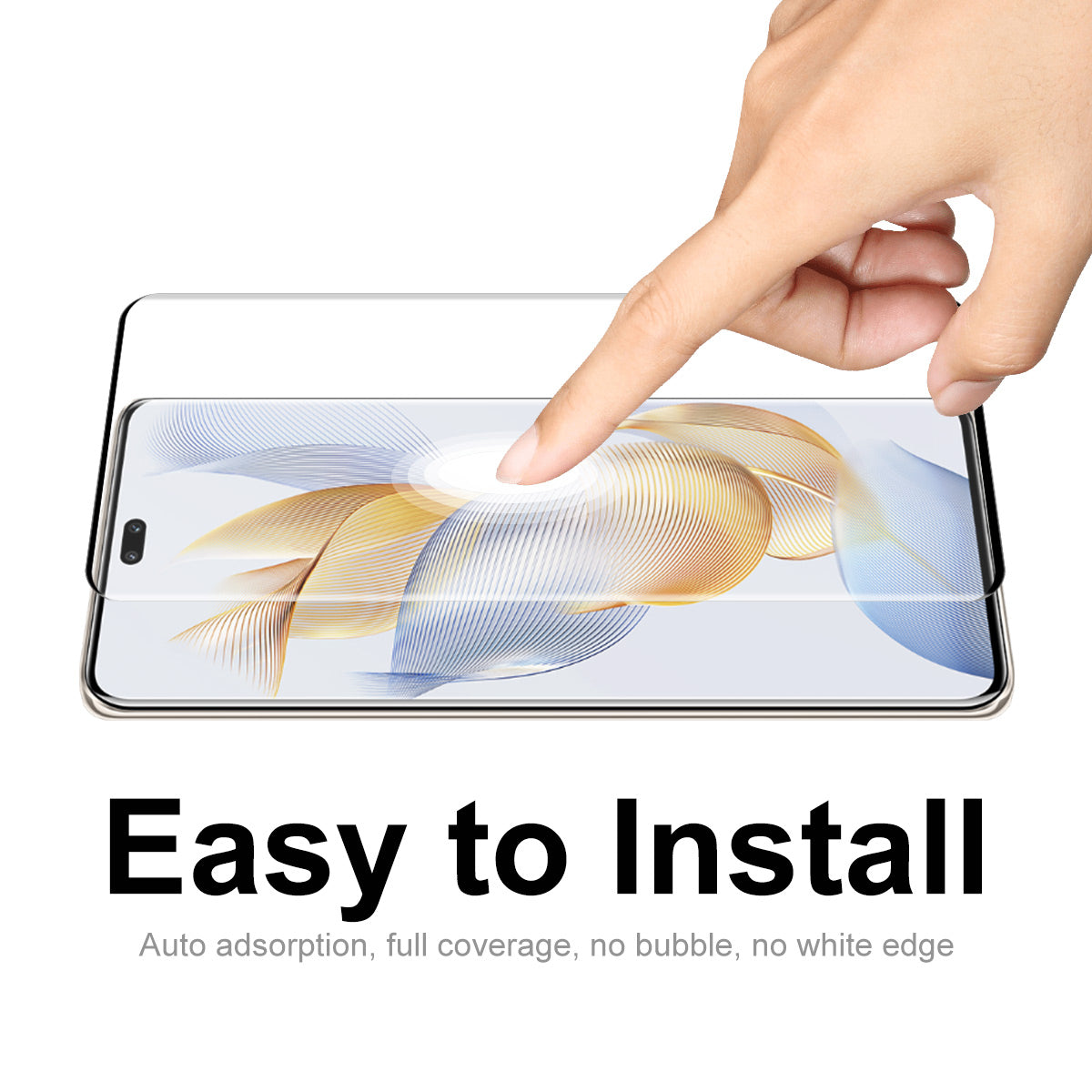 ENKAY HAT PRINCE 2PCS For Honor 90 Pro Tempered Glass Screen Protector 3D Curved Side Glue Full Cover Screen Film