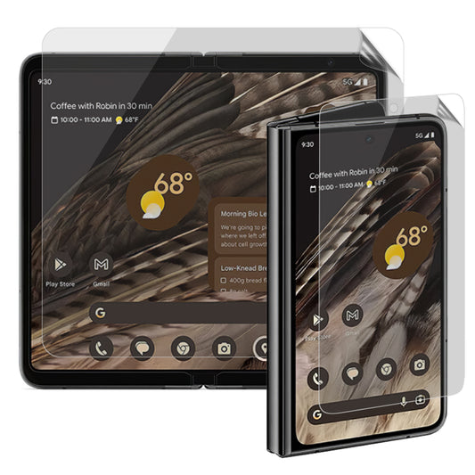 For Google Pixel Fold Anti-Glare Matte PET Film Anti-Spy Front and Back Screen Protector