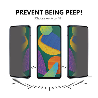 For Samsung Galaxy Z Fold5 5G Silk Printing Anti-spy Tempered Glass Screen Protector Full Cover Film