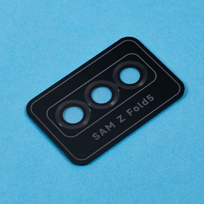 For Samsung Galaxy Z Fold5 5G Camera Lens Protector Metal + Tempered Glass Clear Lens Film Positioning Installation