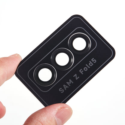 For Samsung Galaxy Z Fold5 5G Camera Lens Protector Metal + Tempered Glass Clear Lens Film Positioning Installation