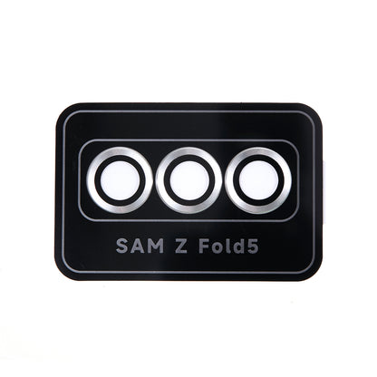 For Samsung Galaxy Z Fold5 5G Camera Lens Protector Metal + Tempered Glass Clear Lens Film Positioning Installation