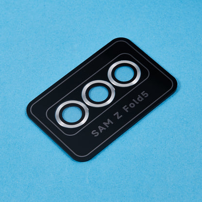 For Samsung Galaxy Z Fold5 5G Camera Lens Protector Metal + Tempered Glass Clear Lens Film Positioning Installation