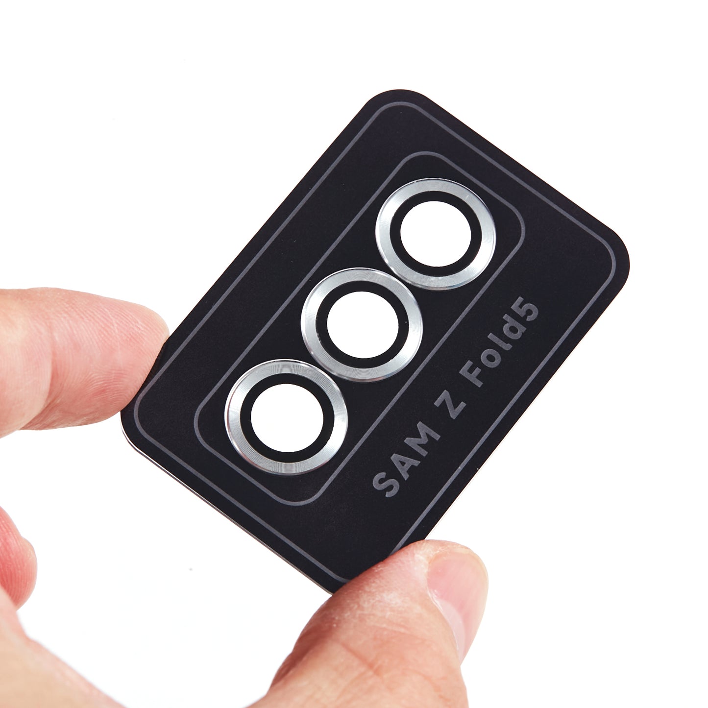 For Samsung Galaxy Z Fold5 5G Camera Lens Protector Metal + Tempered Glass Clear Lens Film Positioning Installation