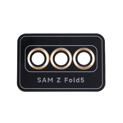 For Samsung Galaxy Z Fold5 5G Camera Lens Protector Metal + Tempered Glass Clear Lens Film Positioning Installation
