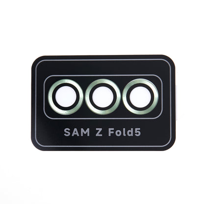 For Samsung Galaxy Z Fold5 5G Camera Lens Protector Metal + Tempered Glass Clear Lens Film Positioning Installation