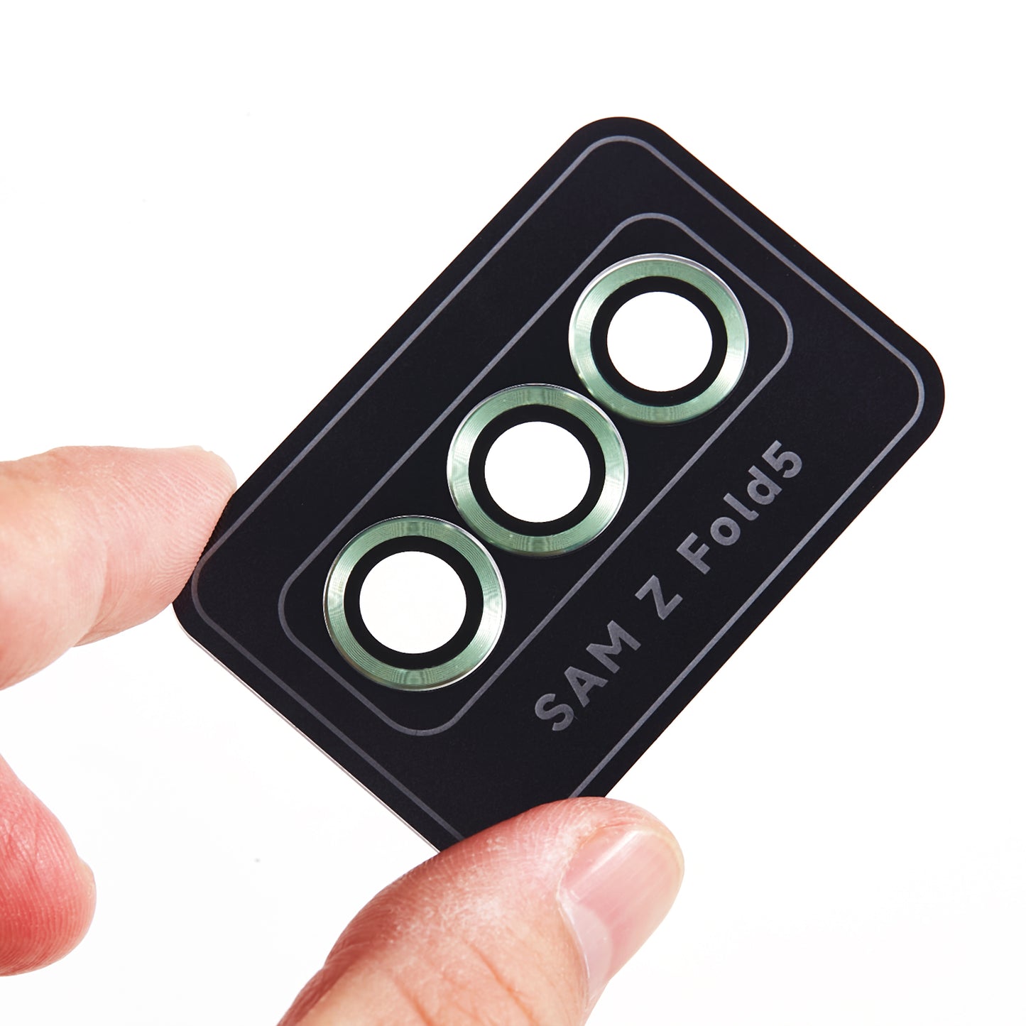 For Samsung Galaxy Z Fold5 5G Camera Lens Protector Metal + Tempered Glass Clear Lens Film Positioning Installation