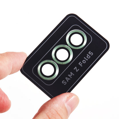 For Samsung Galaxy Z Fold5 5G Camera Lens Protector Metal + Tempered Glass Clear Lens Film Positioning Installation
