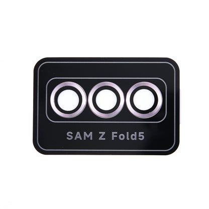For Samsung Galaxy Z Fold5 5G Camera Lens Protector Metal + Tempered Glass Clear Lens Film Positioning Installation