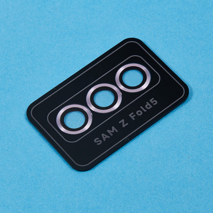 For Samsung Galaxy Z Fold5 5G Camera Lens Protector Metal + Tempered Glass Clear Lens Film Positioning Installation