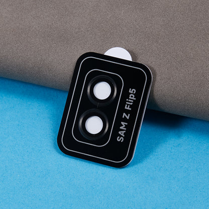 For Samsung Galaxy Z Flip5 5G Camera Lens Protector Positioning Installation Metal + Tempered Glass Lens Cover Film
