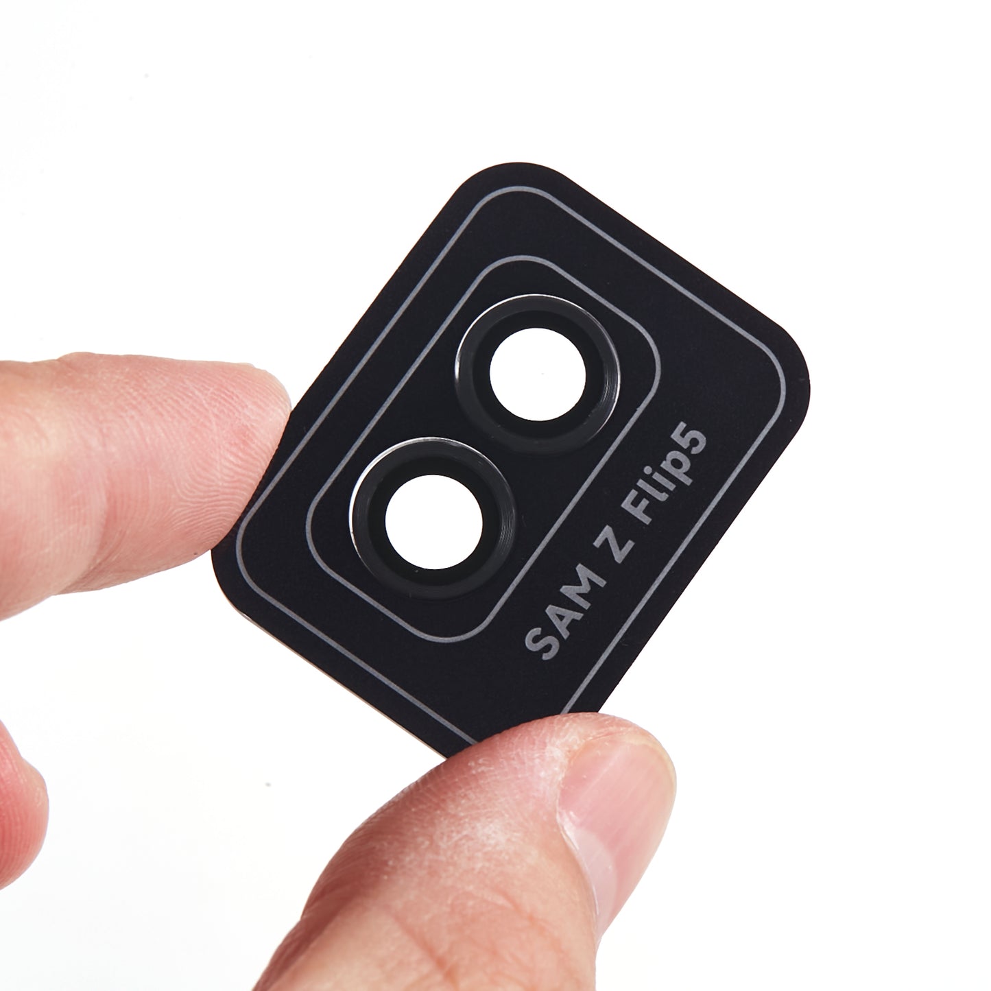 For Samsung Galaxy Z Flip5 5G Camera Lens Protector Positioning Installation Metal + Tempered Glass Lens Cover Film