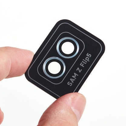 For Samsung Galaxy Z Flip5 5G Camera Lens Protector Positioning Installation Metal + Tempered Glass Lens Cover Film