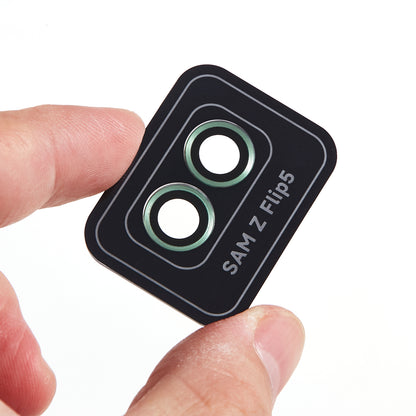 For Samsung Galaxy Z Flip5 5G Camera Lens Protector Positioning Installation Metal + Tempered Glass Lens Cover Film