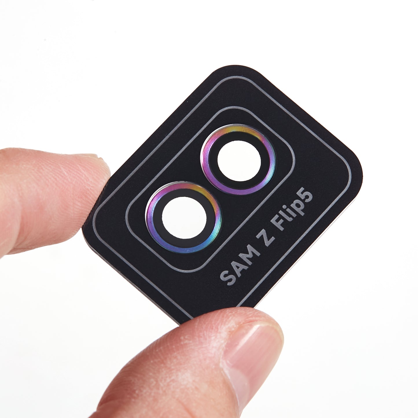 For Samsung Galaxy Z Flip5 5G Camera Lens Protector Positioning Installation Metal + Tempered Glass Lens Cover Film