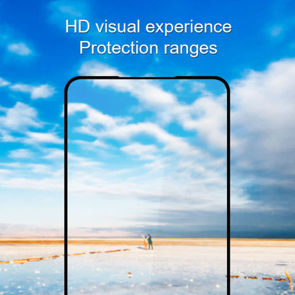 AMORUS For Motorola Moto G50 4G Silk Printing Full Glue HD Clear Screen Protector Tempered Glass Film