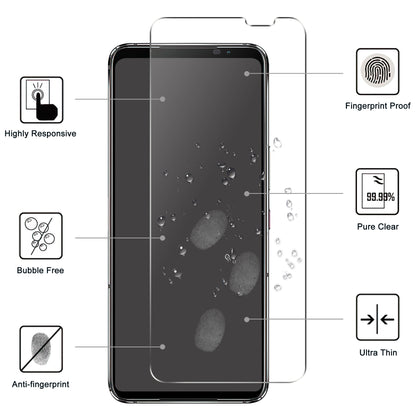 For Asus ROG Phone 7 5G Tempered Glass Screen Protector 2.5D Arc Edge HD Clear Anti-explosion Film
