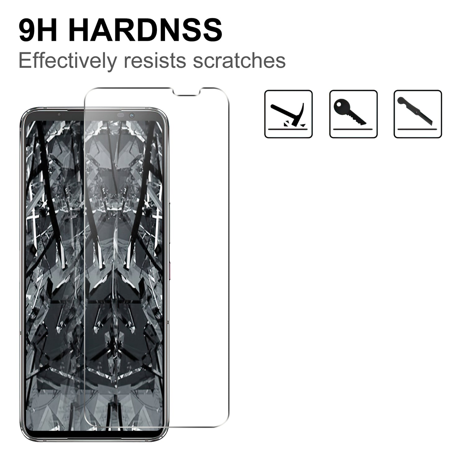 For Asus ROG Phone 7 5G Tempered Glass Screen Protector 2.5D Arc Edge HD Clear Anti-explosion Film