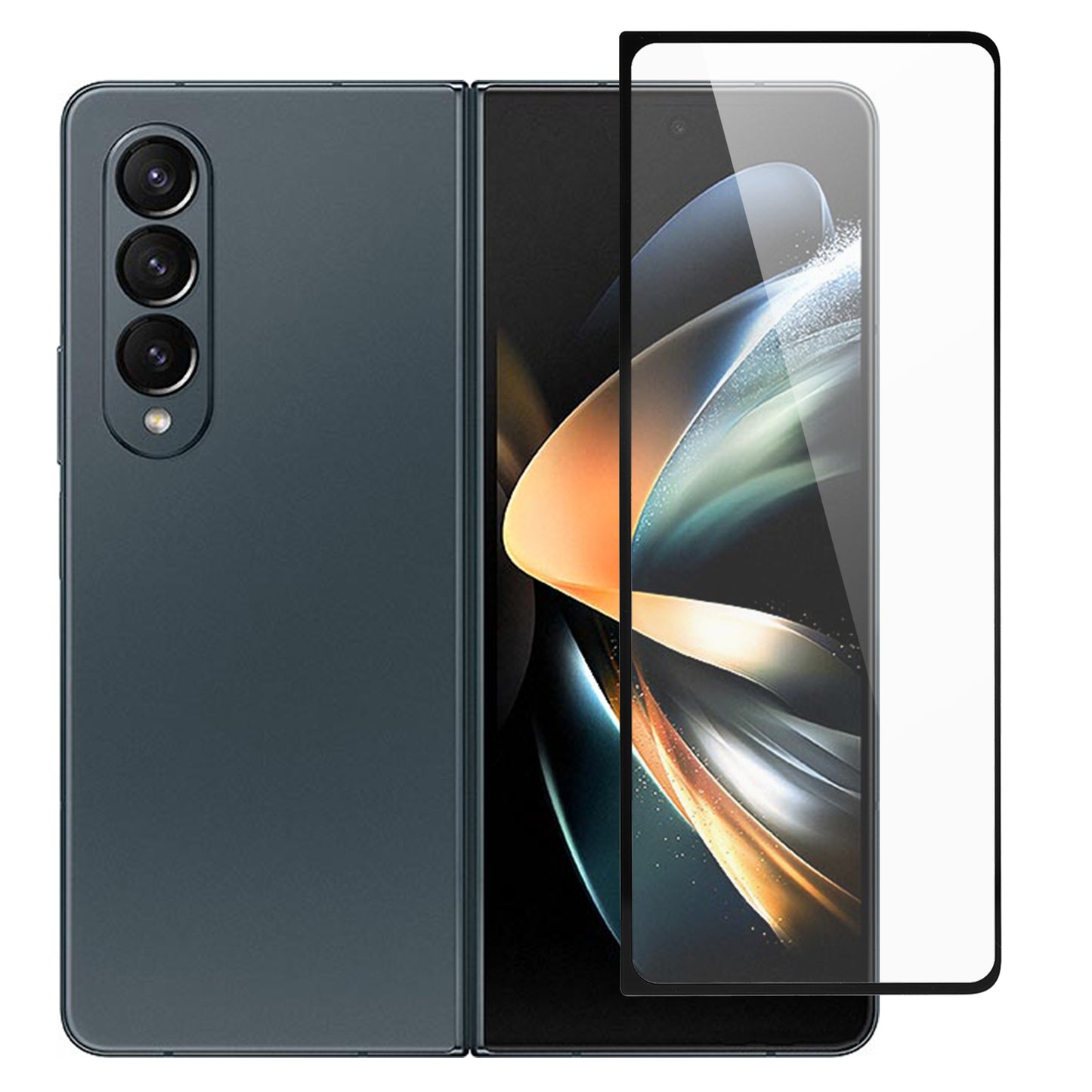 For Samsung Galaxy Z Fold5 5G Full Glue Phone Full Screen Protector Silk Printing Tempered Glass Film