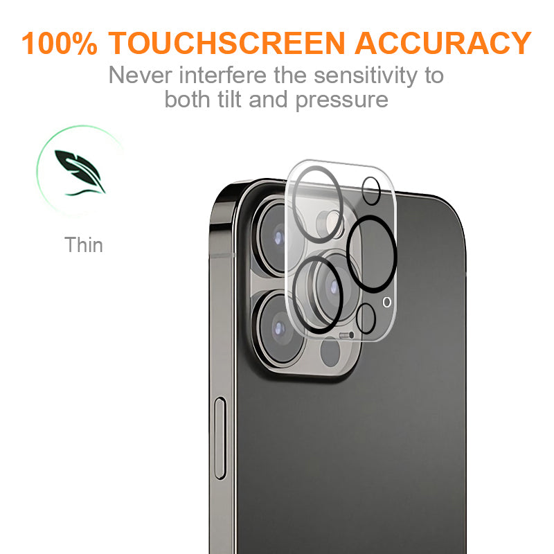 AMORUS For iPhone 15 Pro / 15 Pro Max Silk Printing Camera Lens Protector Tempered Glass Rear Lens Film with Night Circle