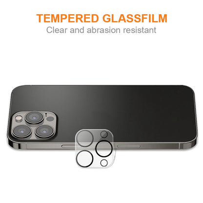 AMORUS For iPhone 15 Pro / 15 Pro Max Silk Printing Camera Lens Protector Tempered Glass Rear Lens Film with Night Circle