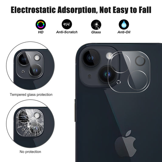 Tempered Glass Camera Lens Protector for iPhone 15 / 15 Plus Anti-explosion Ultra Clear Phone Lens Film