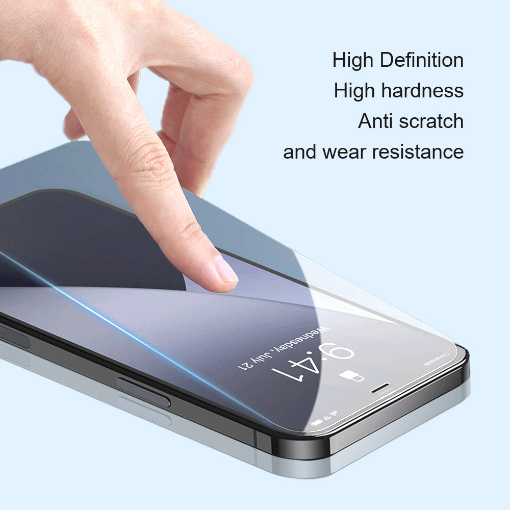 AMORUS For iPhone 15 Pro Max High Aluminum-silicon Glass Screen Protector 2.5D Arc Edge Anti-explosion Film