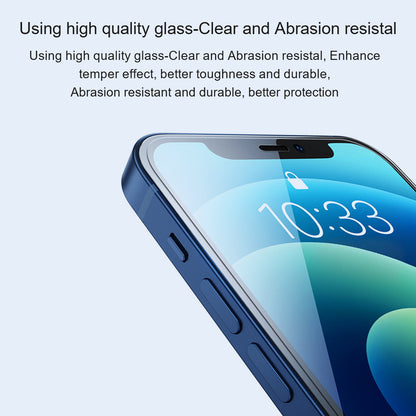 AMORUS For iPhone 15 Pro Max High Aluminum-silicon Glass Screen Protector 2.5D Arc Edge Anti-explosion Film