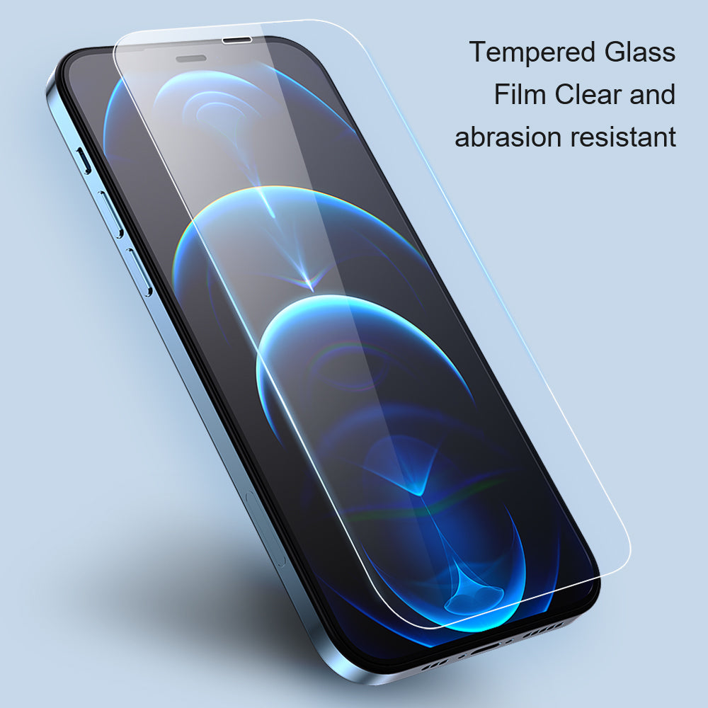 AMORUS For iPhone 15 Pro Max High Aluminum-silicon Glass Screen Protector 2.5D Arc Edge Anti-explosion Film