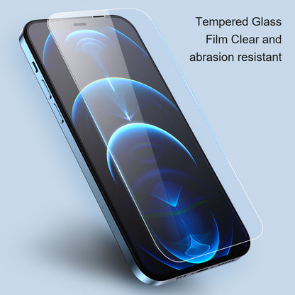 AMORUS For iPhone 15 Pro Max High Aluminum-silicon Glass Screen Protector 2.5D Arc Edge Anti-explosion Film