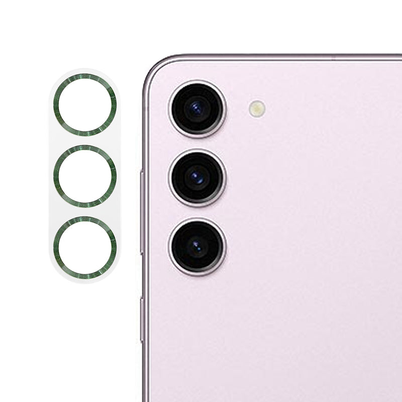 MKADI For Samsung Galaxy S23 / S23+ Camera Lens Protector CD Texture Tempered Glass Back Lens Film