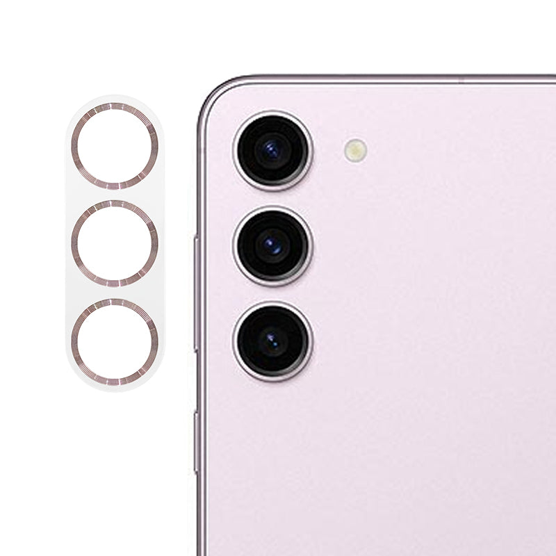 MKADI For Samsung Galaxy S23 / S23+ Camera Lens Protector CD Texture Tempered Glass Back Lens Film