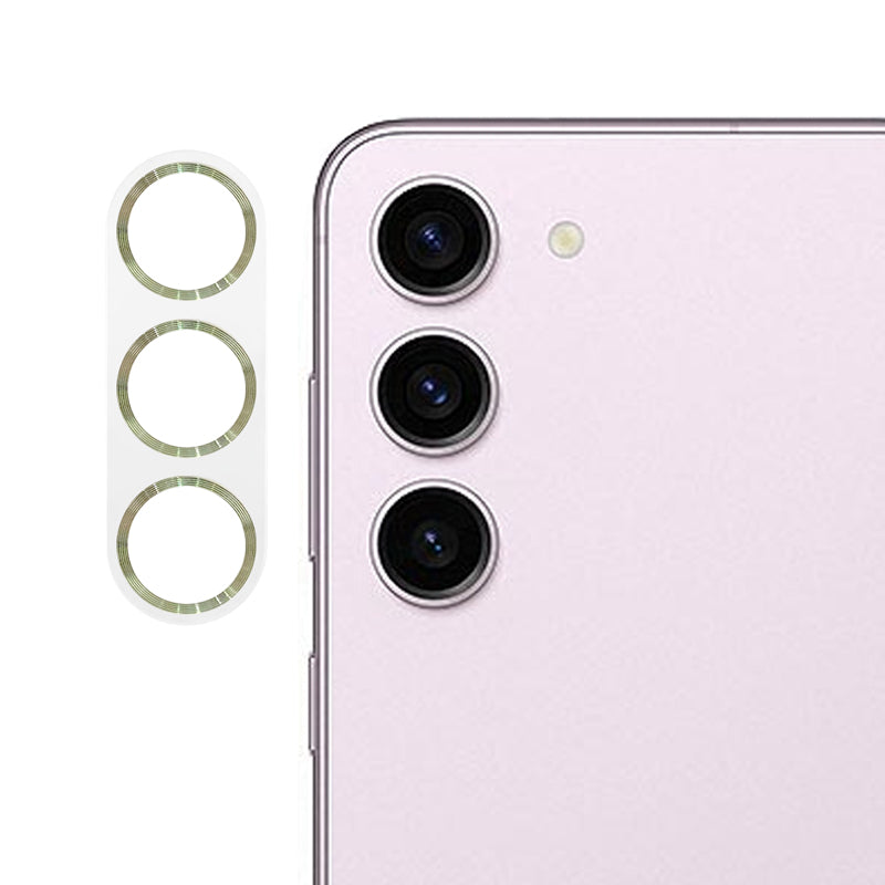 MKADI For Samsung Galaxy S23 / S23+ Camera Lens Protector CD Texture Tempered Glass Back Lens Film