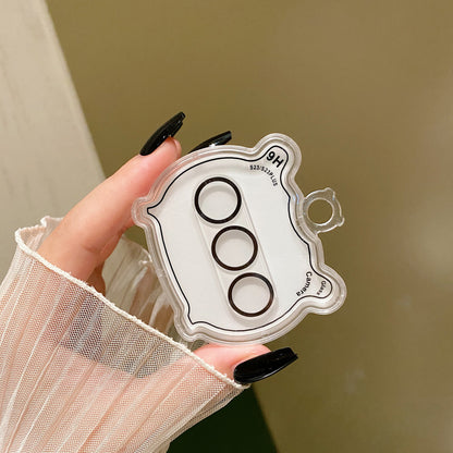 MKADI For Samsung Galaxy S23 / S23+ Camera Lens Protector CD Texture Tempered Glass Back Lens Film