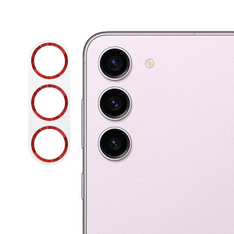 MKADI For Samsung Galaxy S23 / S23+ Camera Lens Protector CD Texture Tempered Glass Back Lens Film