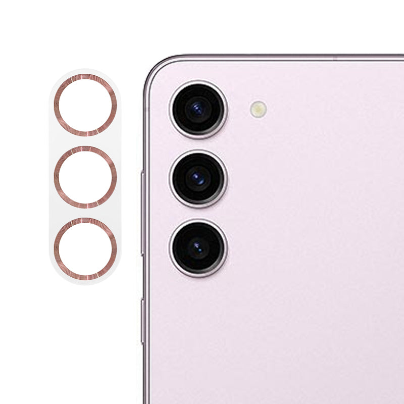 MKADI For Samsung Galaxy S23 / S23+ Camera Lens Protector CD Texture Tempered Glass Back Lens Film
