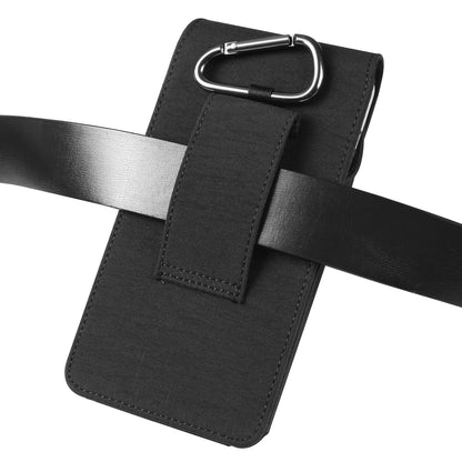 Cell Phone Belt Clip Bag Vertical Nylon Cellphone Holster Outdoor Hiking Belt Loop Pouch with Snap Hook