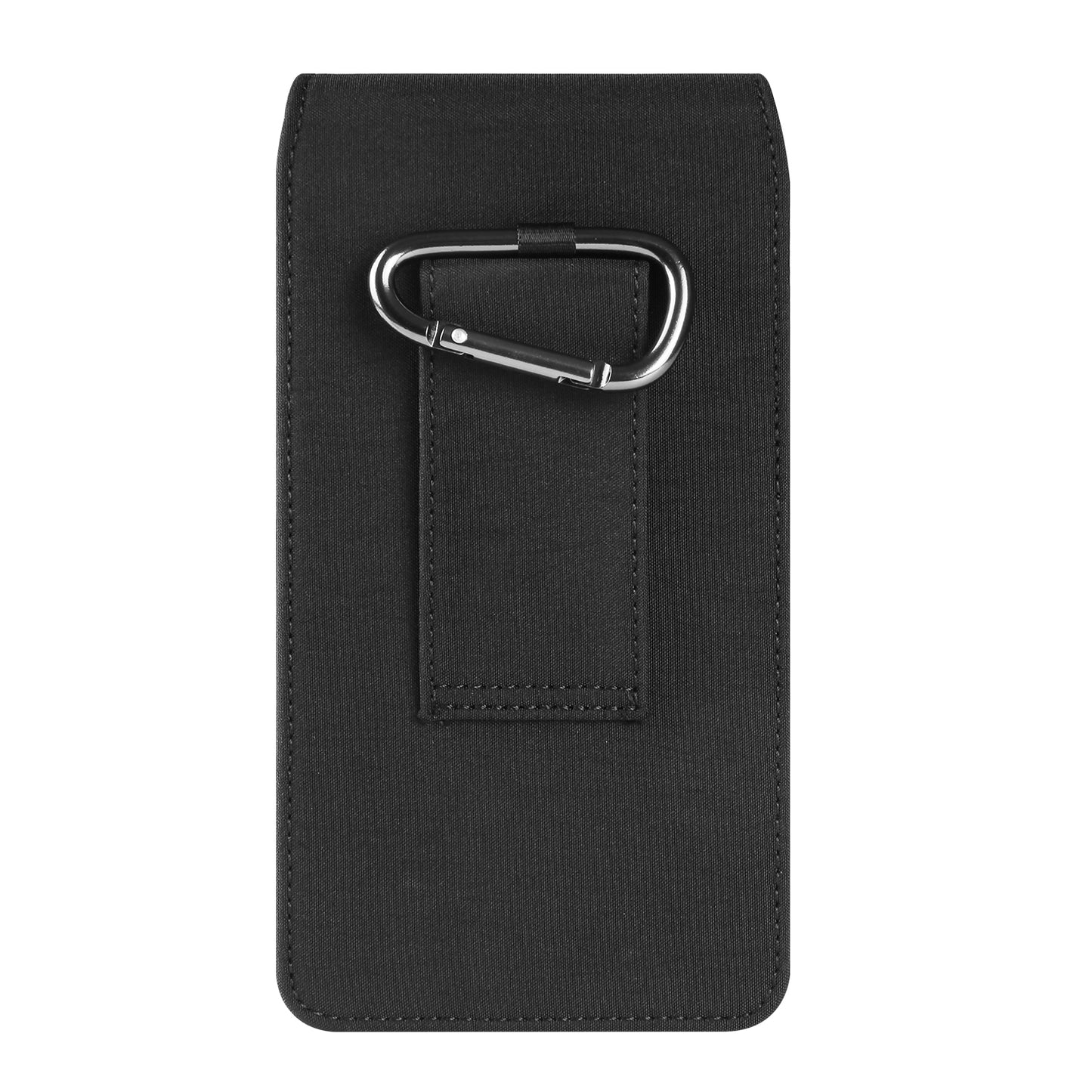 Cell Phone Belt Clip Bag Vertical Nylon Cellphone Holster Outdoor Hiking Belt Loop Pouch with Snap Hook