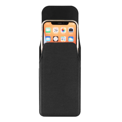 Cell Phone Belt Clip Bag Vertical Nylon Cellphone Holster Outdoor Hiking Belt Loop Pouch with Snap Hook