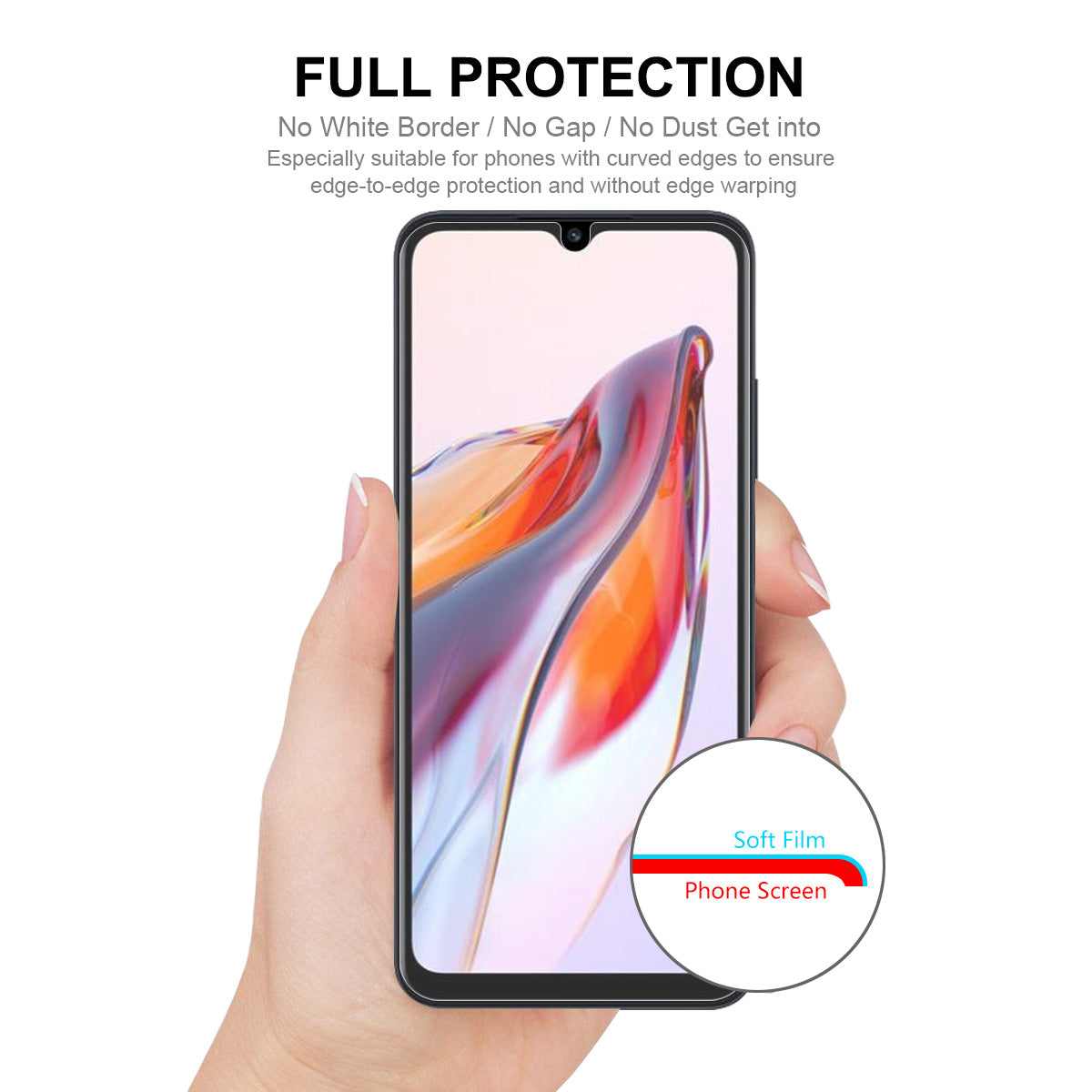 ENKAY HAT PRINCE For Xiaomi Redmi 12C 4G TPE+PET+TPU Hydrogel Protector Anti-Scratch Full Glue Phone Screen Film