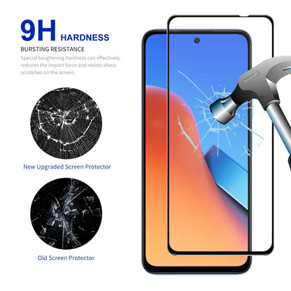 Tempered Glass Screen Protector for Xiaomi Redmi 12 4G , Silk Printing Full Glue Phone Full Screen Film