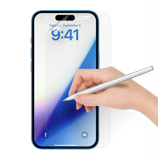 For iPhone 15 Pro Max / 15 Plus Sensitive Touch Paper-like Screen Protector Ultra Clear Soft PET Screen Film