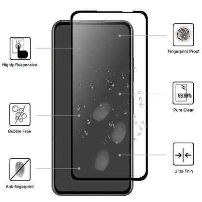 For Asus Zenfone 10 5G Full Glue HD Clear Phone Screen Protector Black Edge AGC Glass Screen Covering Film