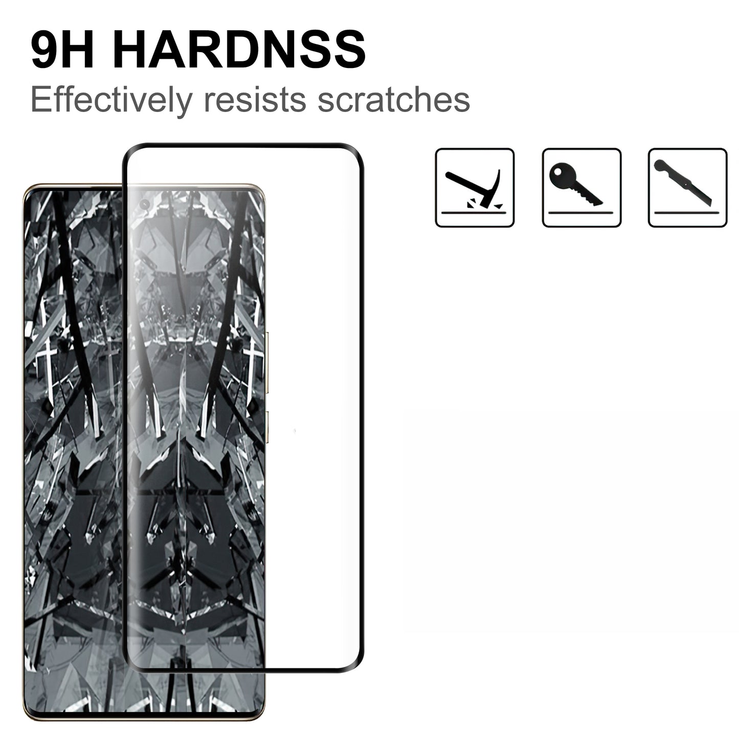 Phone Screen Protector For vivo Y78 5G , Full Glue AGC Glass Black Edge Screen Covering Film
