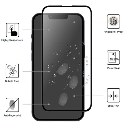 For iPhone 15 Anti-Scratch Phone Screen Film Black Edge Full Glue AGC Glass Screen Covering Protector