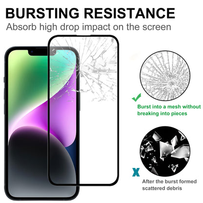 For iPhone 15 Anti-Scratch Phone Screen Film Black Edge Full Glue AGC Glass Screen Covering Protector