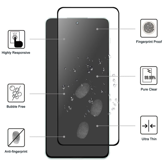 For OnePlus Nord 3 5G Super Clear Cell Phone Screen Protector Black Edge Full Glue AGC Glass Screen Covering Film