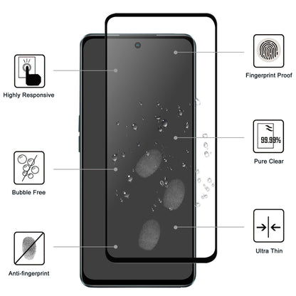 For Oppo K11x 5G High Sensitivity Phone Screen Protector Black Edge Full Glue AGC Glass Screen Film Guard